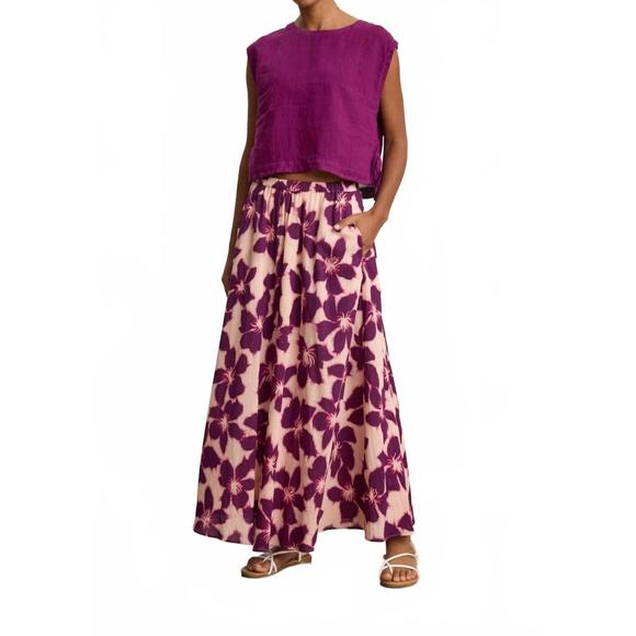 NEW VELVET BY GRAHAM & SPENCER jess skirt in berry - Picture 3 of 6